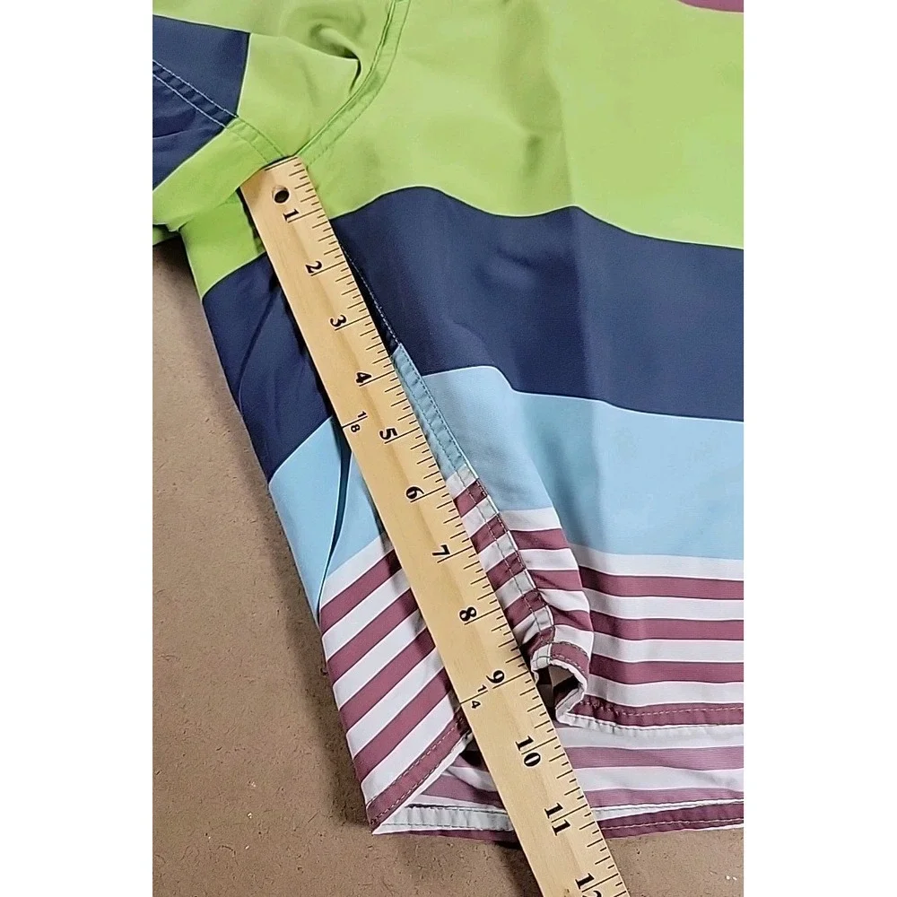 Patagonia Striped Board‎ Shorts Swim Trunks with Pocket Colorful Mens Size 32